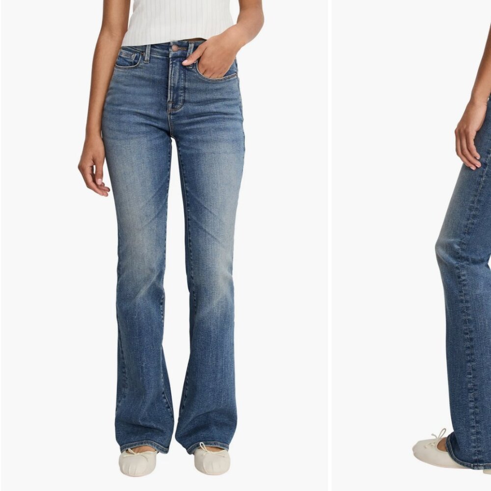 Good American Good Classic Slim Bootcut Jeans High Rise NWT Size 20